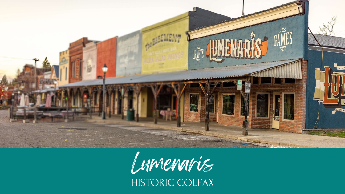 Lumenaris store in historic downtown Colfax featuring crafts, puzzles, and quilting supplies.