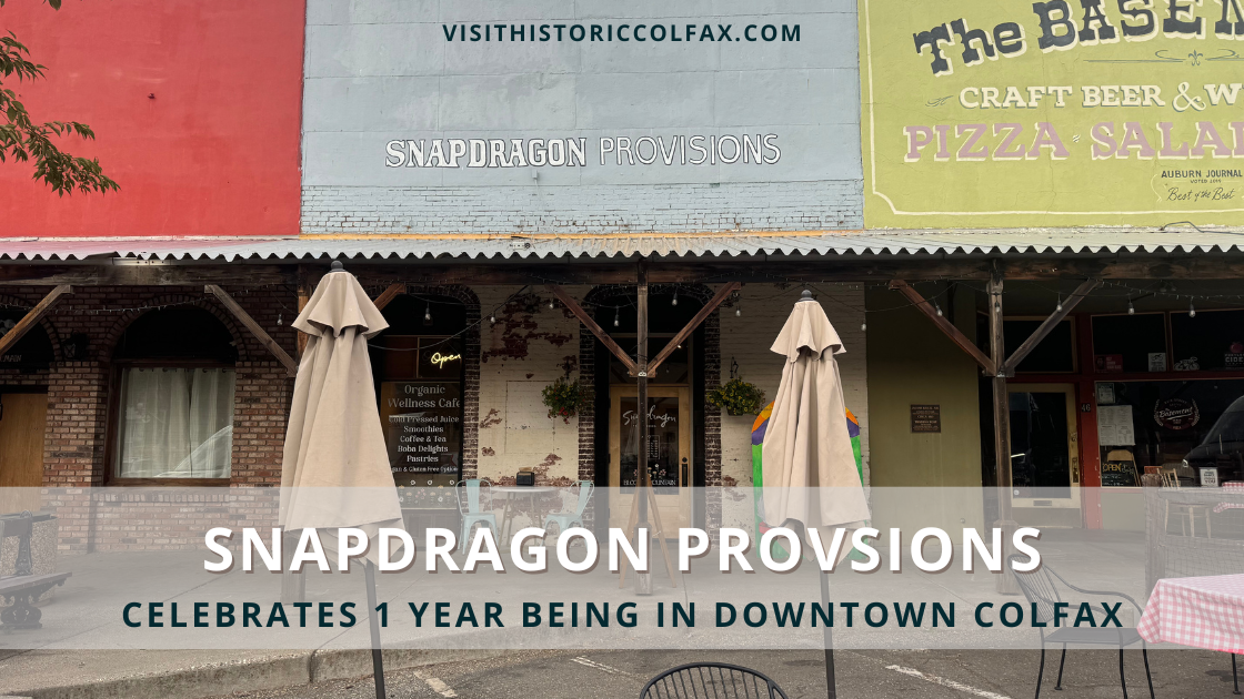 Snapdragon Provisions café interior celebrating one-year anniversary in Colfax.