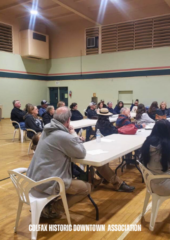 Local business owners and residents gathered at the Historic Colfax Downtown Association meeting.