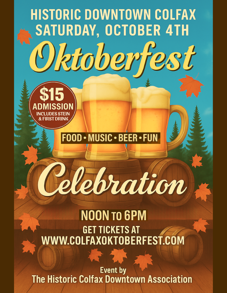 Oktoberfest celebration on South Main Street in Historic Downtown Colfax, CA