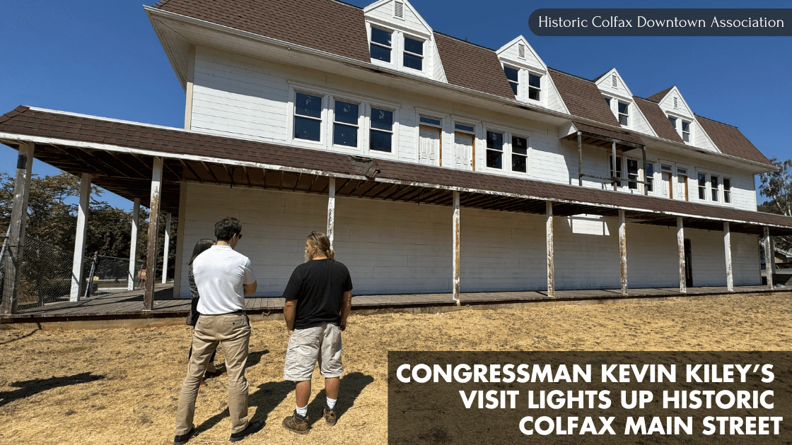 Congressman Kevin Kiley walking Main Street in historic Colfax, California