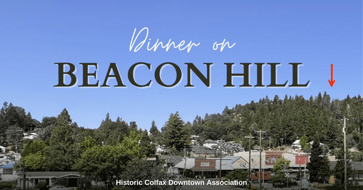 Guests enjoying sunset at Beacon Hill dinner in Colfax CA