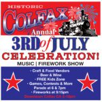 Parade float traveling through Historic Downtown Colfax during the 3rd of July Celebration.