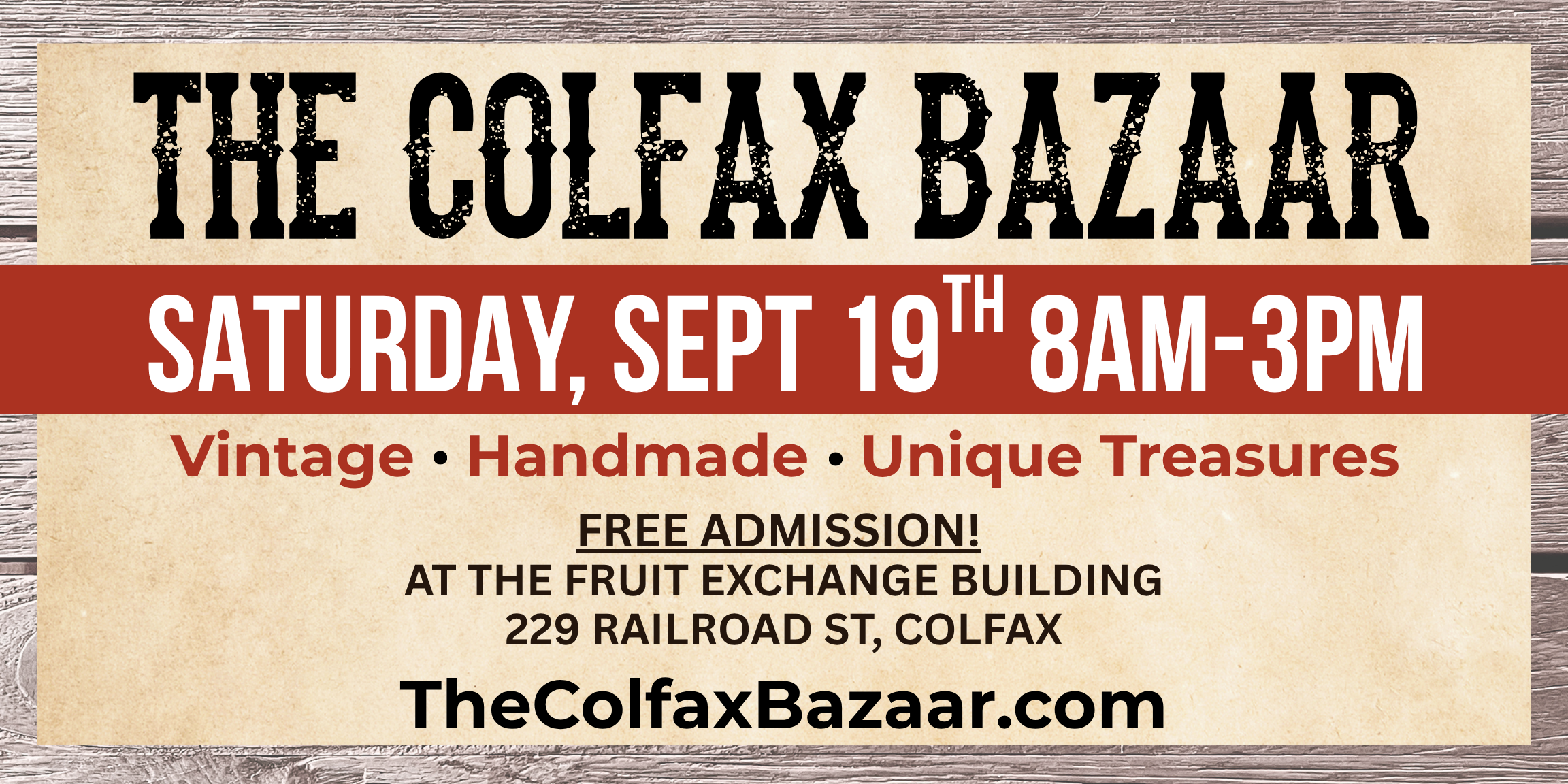 Vintage Market & Makers Fair — Saturday, Sept 19 | Colfax, CA